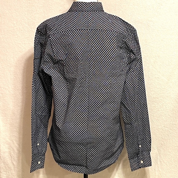 GAP Ditsy Floral Navy Vintage Long Sleeve Button Down Shirt, Medium - Picture 3 of 9